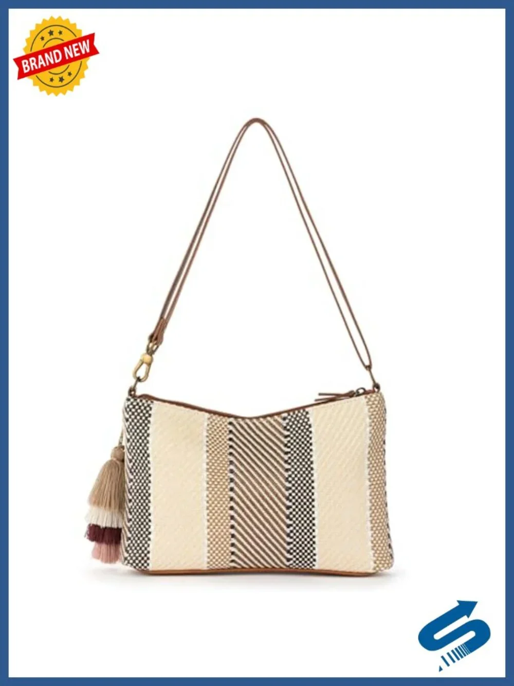 Sakroots Lumi Convertible Crossbody Purse 3-in-1 Handbag Woven Recycled Vegan
